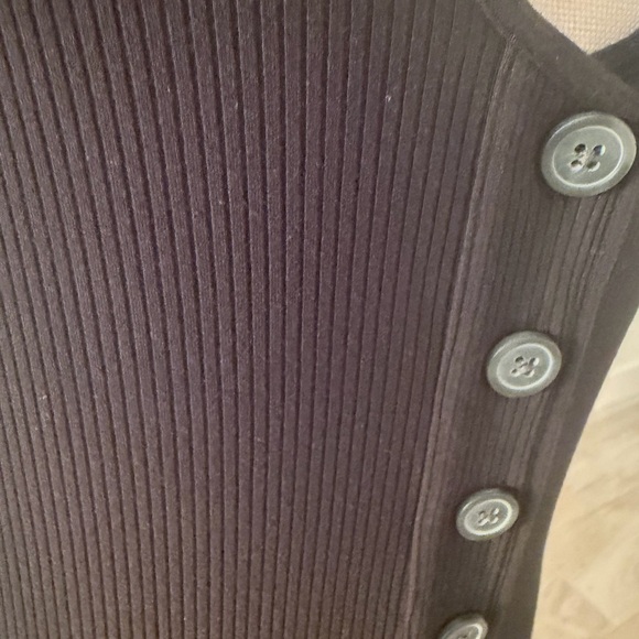 Banana Republic Black Sleeveless Ribbed Midi Tank Dress - Picture 3 of 7